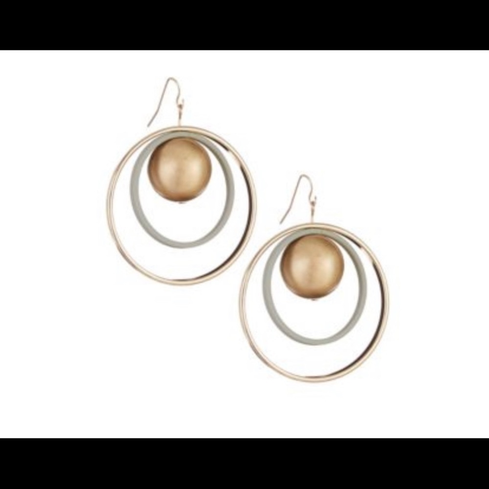 Hoop and ball earrings